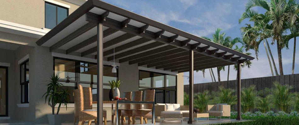 Aluminum patio design in New Tampa, FL.