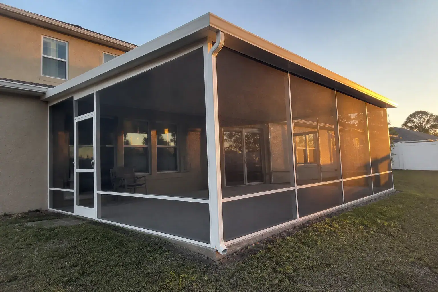 Screen room on a New Tampa, FL home