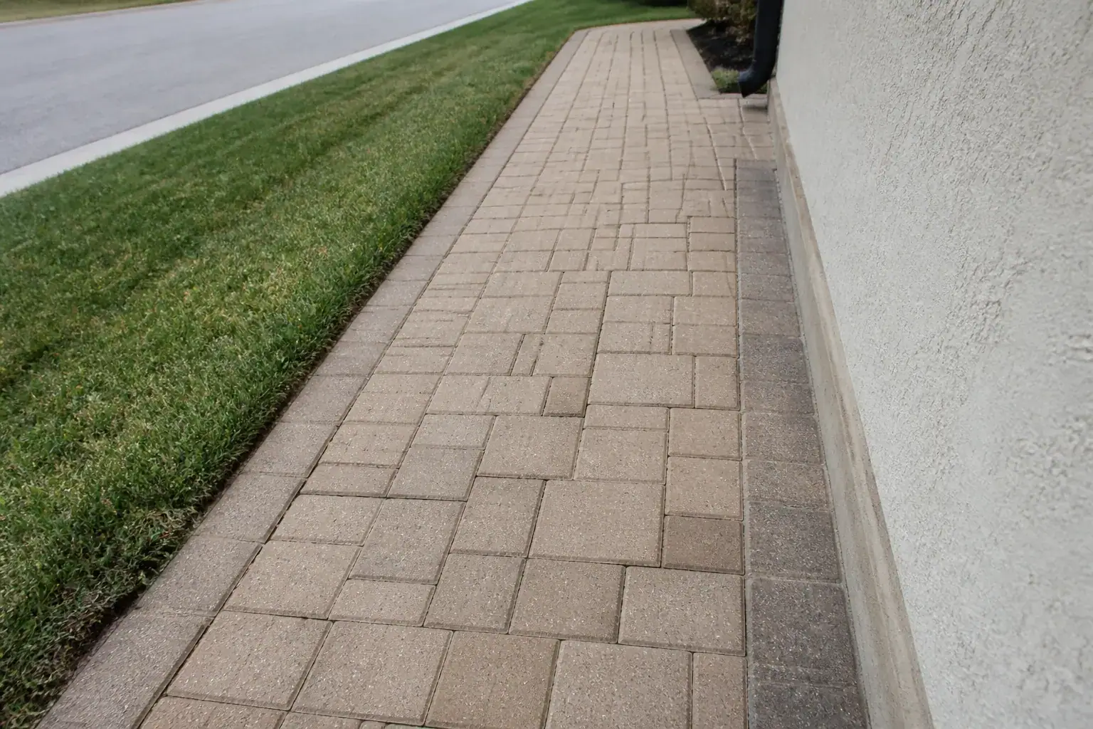 Paver walkway installation at a Lakeland, Florida home