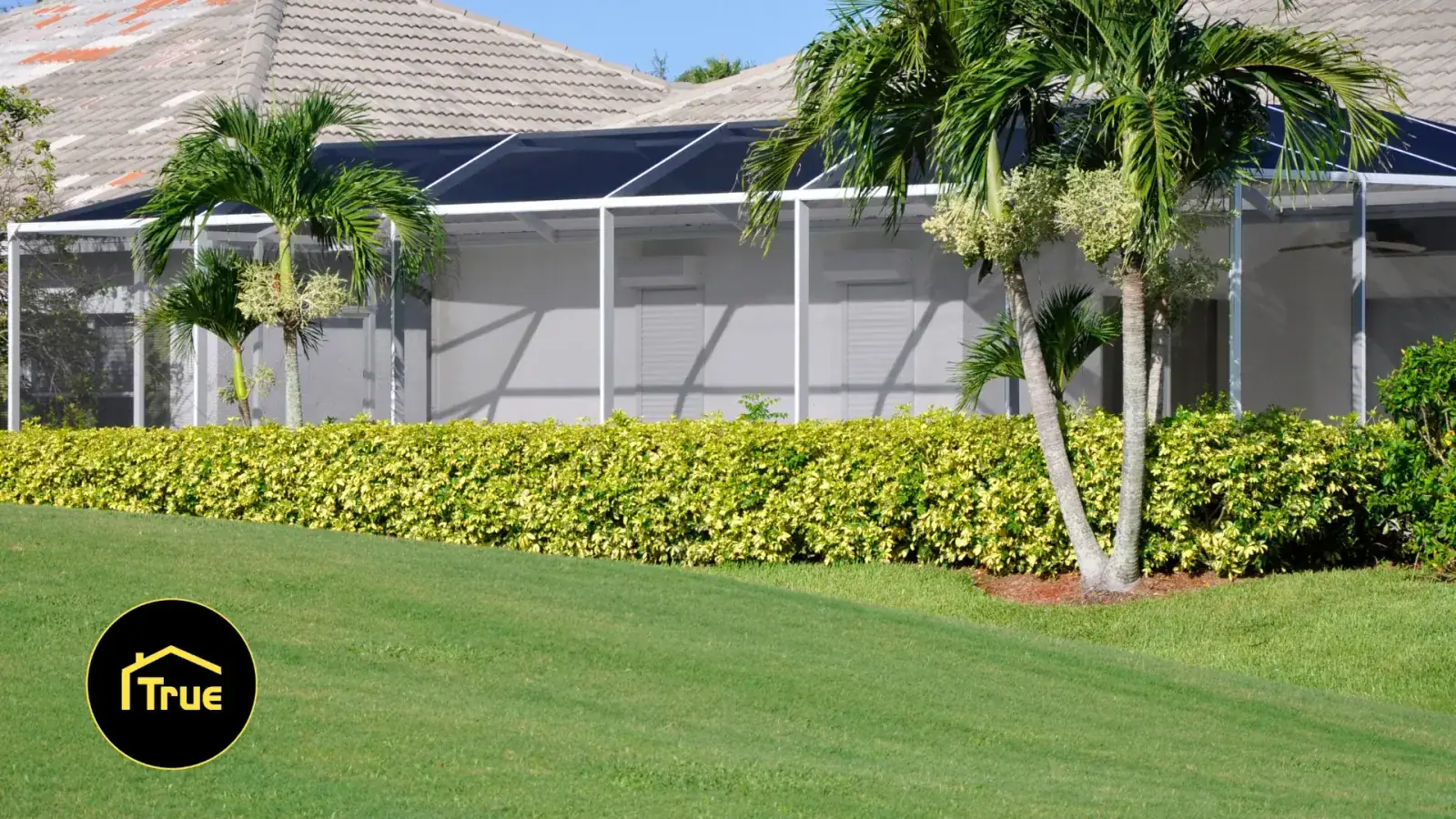 Screened porch addition on a Florida home