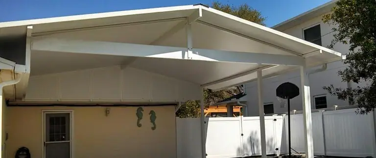 Aluminum carport at a central Florida home